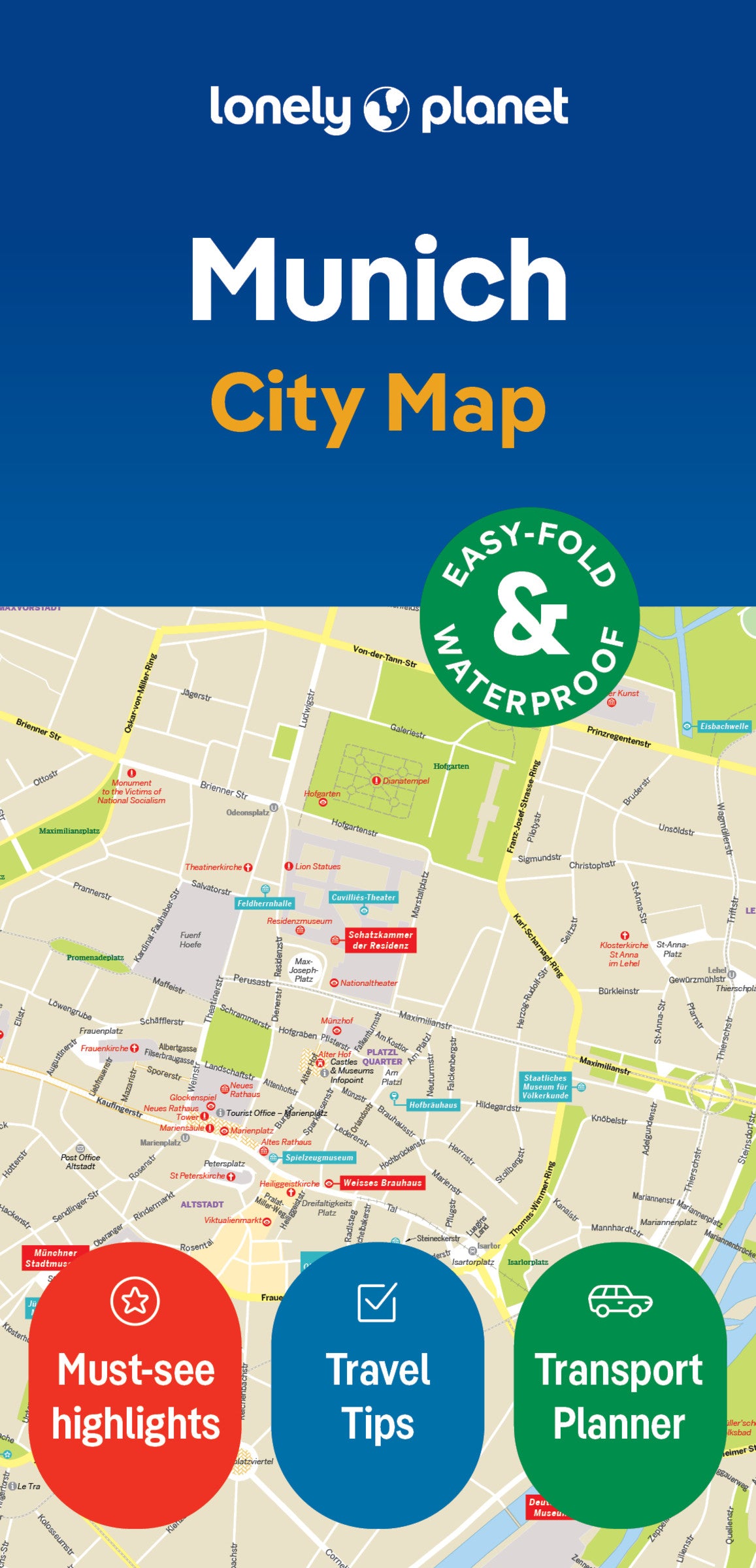Lonely Planet Munich City Map 2 2nd Ed.