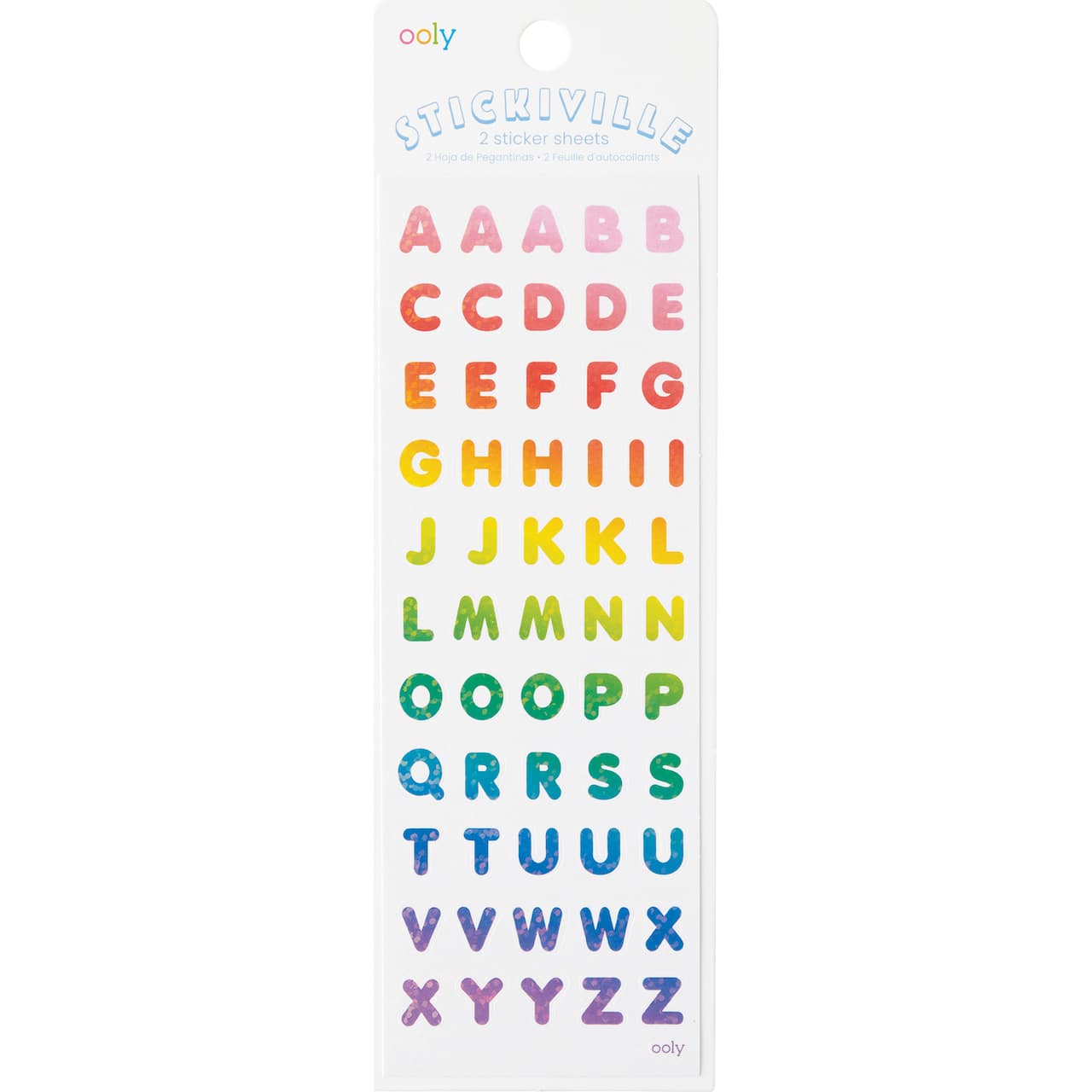 STICKIVILLE SKINNY - RAINBOW LETTERS (HOLOGRAPHIC GLITTER)