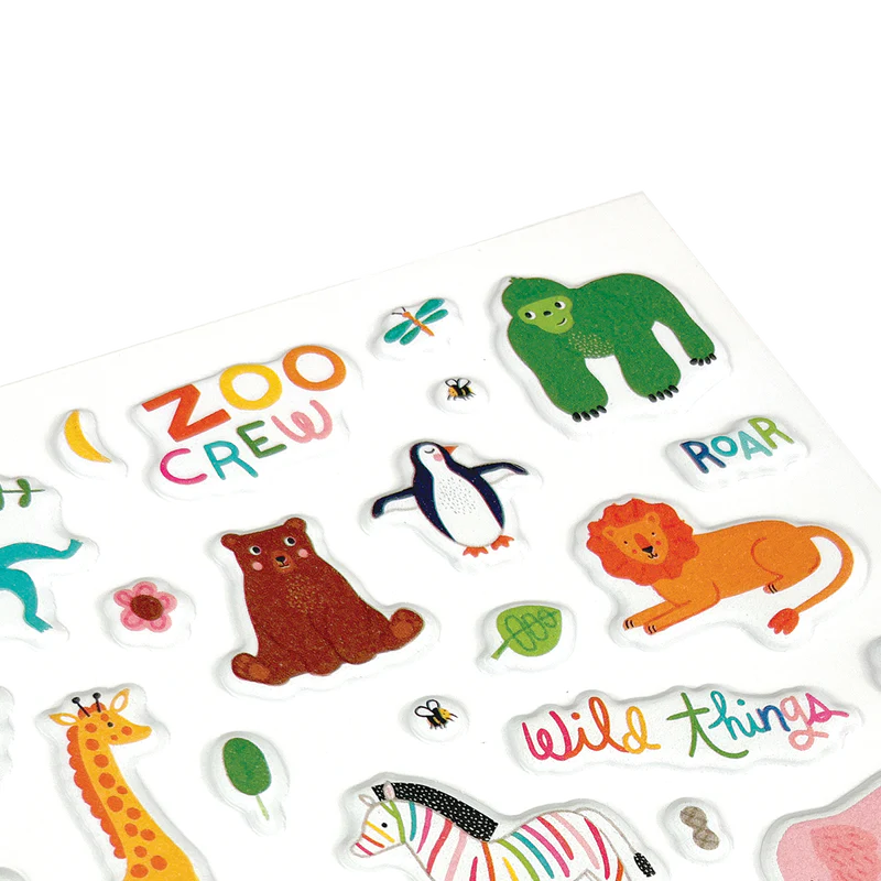 STICKIVILLE STICKERS: ZOO CREW - STANDARD (1 SHEET)(PUFFY)