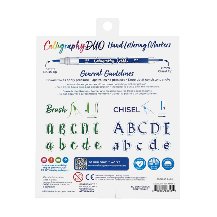 Calligraphy Duo Double-Ended Markers - Set of 12