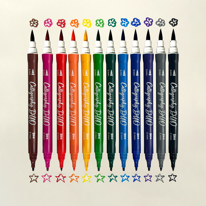 Calligraphy Duo Double-Ended Markers - Set of 12