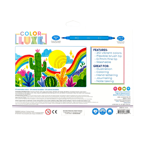 Color Luxe Double-Ended Markers (Set of 20)