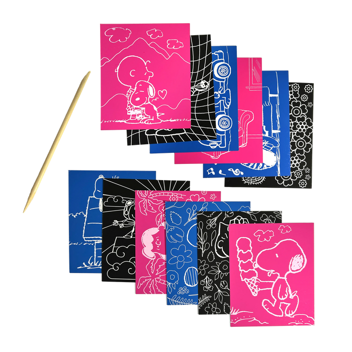 OOLY x Peanuts: Scratch Art Kit (13 PC Set)