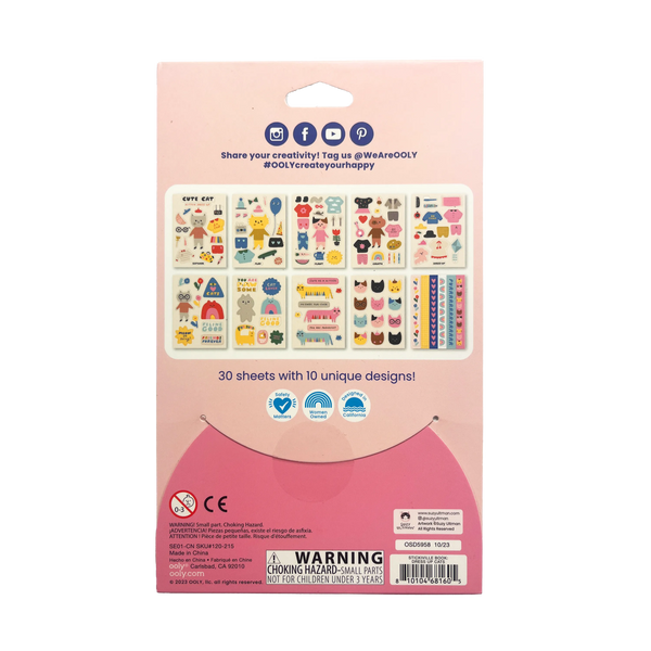 Stickiville x Suzy Ultman: A Whole Lotta Stickers! Sticker Book - Dress Up Cats