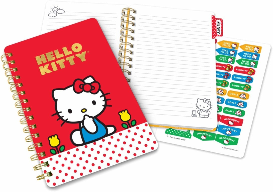 Retro Hello Kitty Agatha Notebook with Sticker Sheet