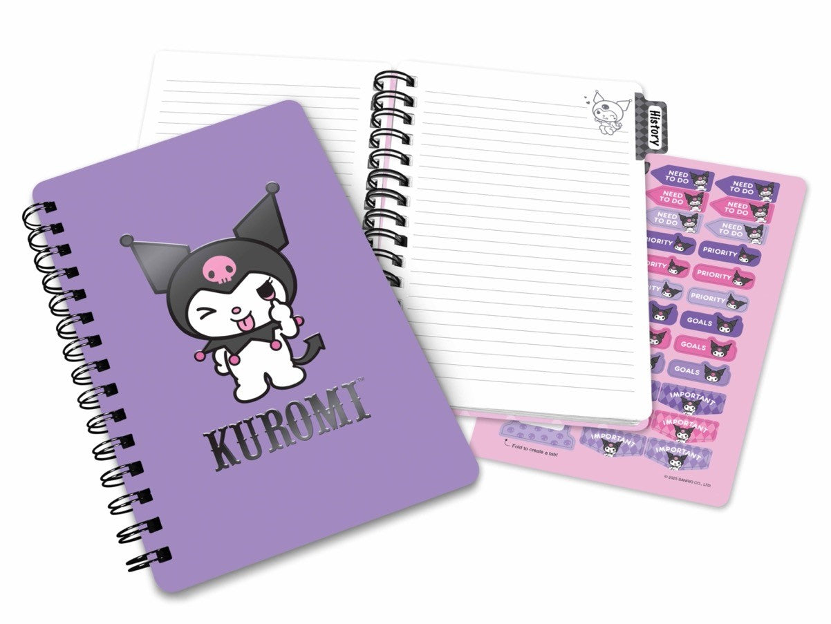 Sanrio Totally Kuromi Agatha Notebook with Sticker Sheet
