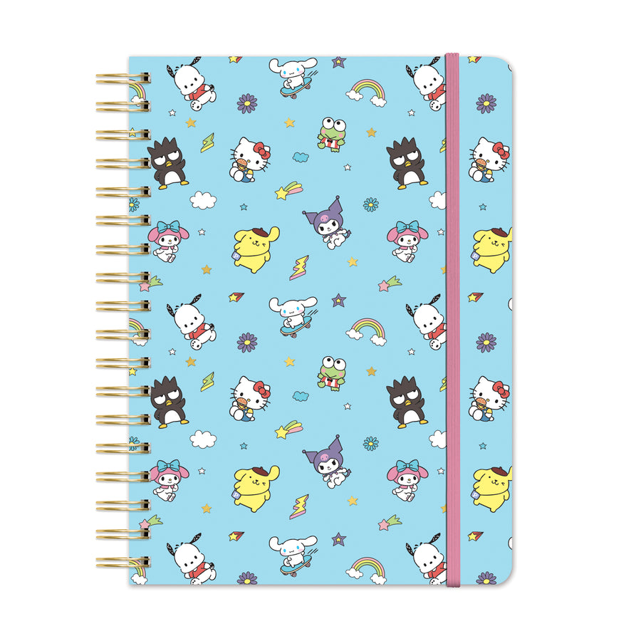 Hello Kitty and Friends College Letters Blue Undated Tri-Tab Planner