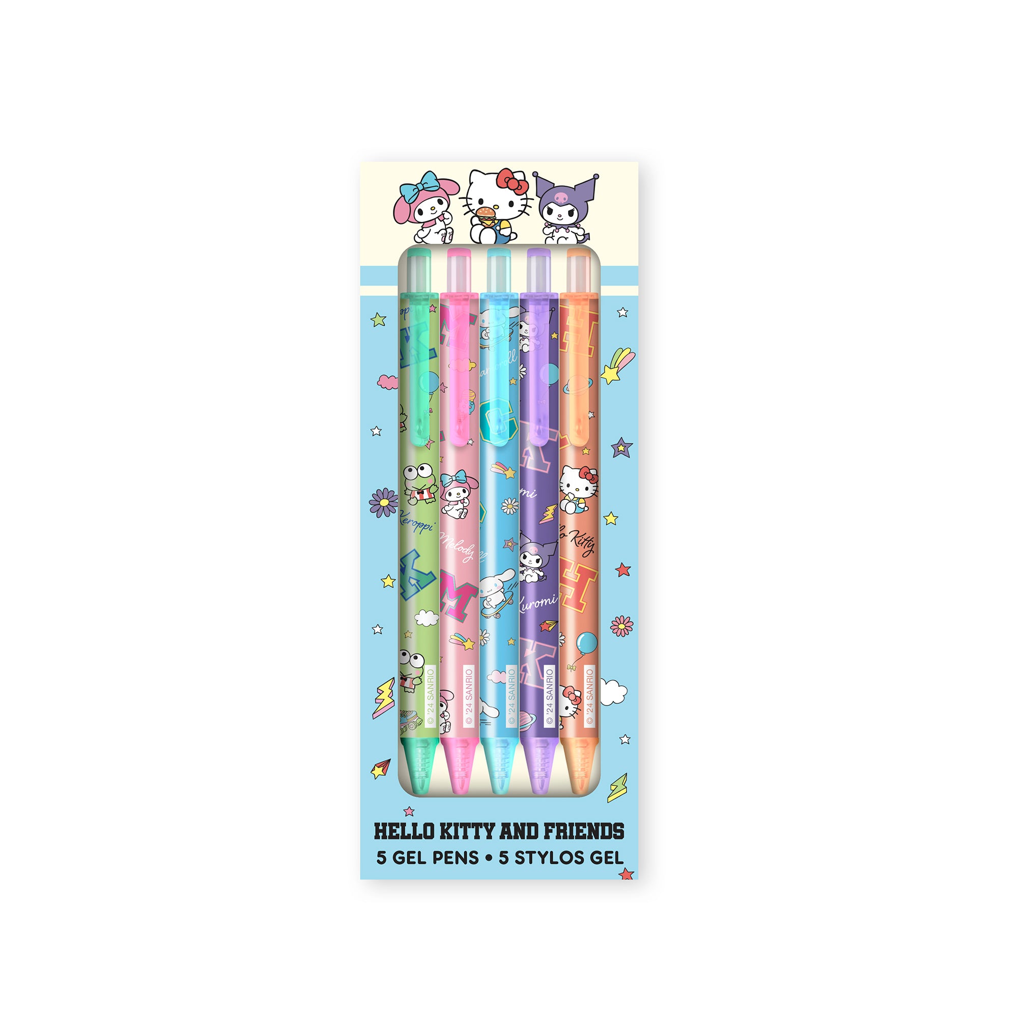 Hello Kitty and Friends College Letters Blue Gel Pens