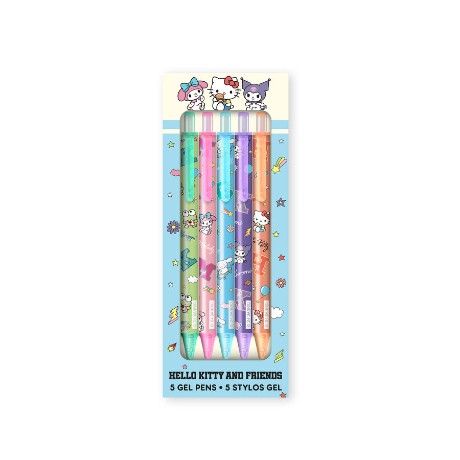 Hello Kitty and Friends College Letters Blue Gel Pens