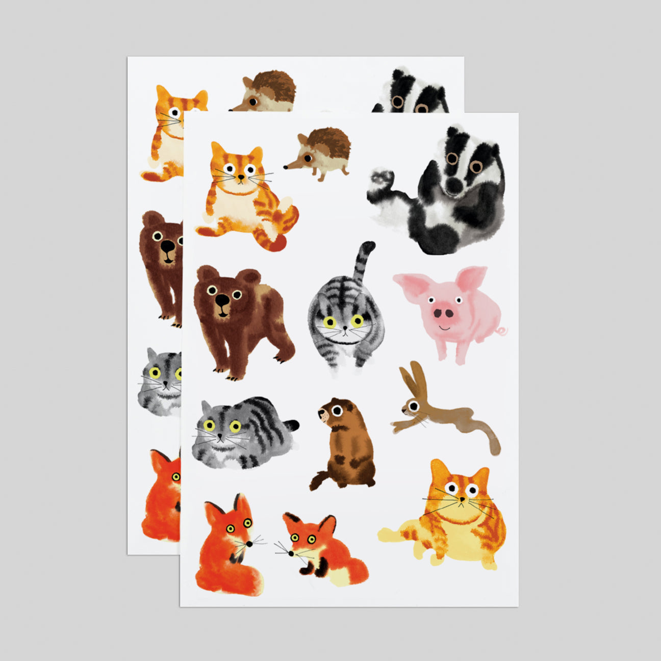 FURRY FRIENDS TATTOO SHEET