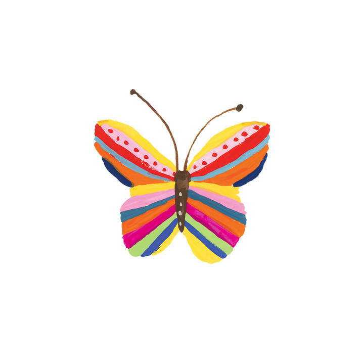 Rainbow Butterfly Tattoo Pair