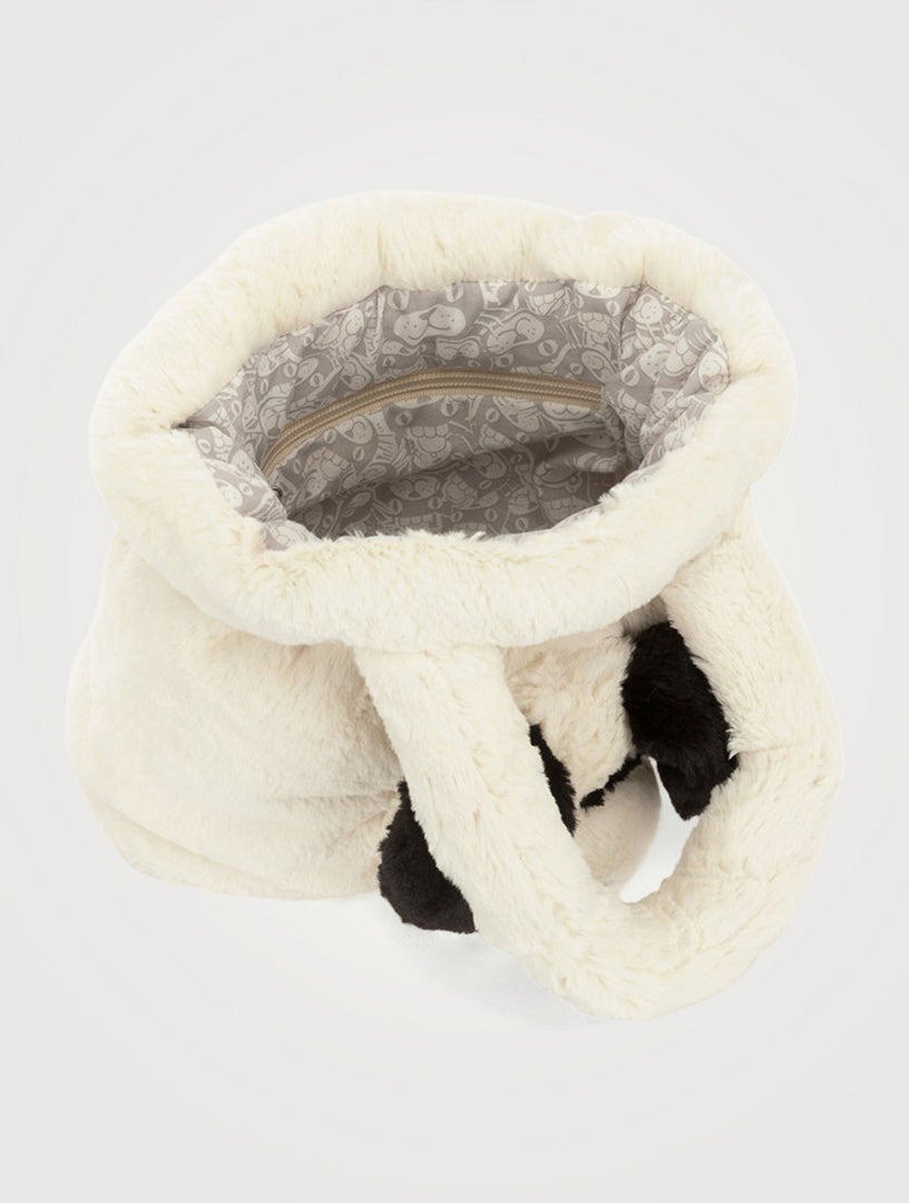 BASHFUL RUFFERTY BLACK & CREAM PUPPY HANDBAG