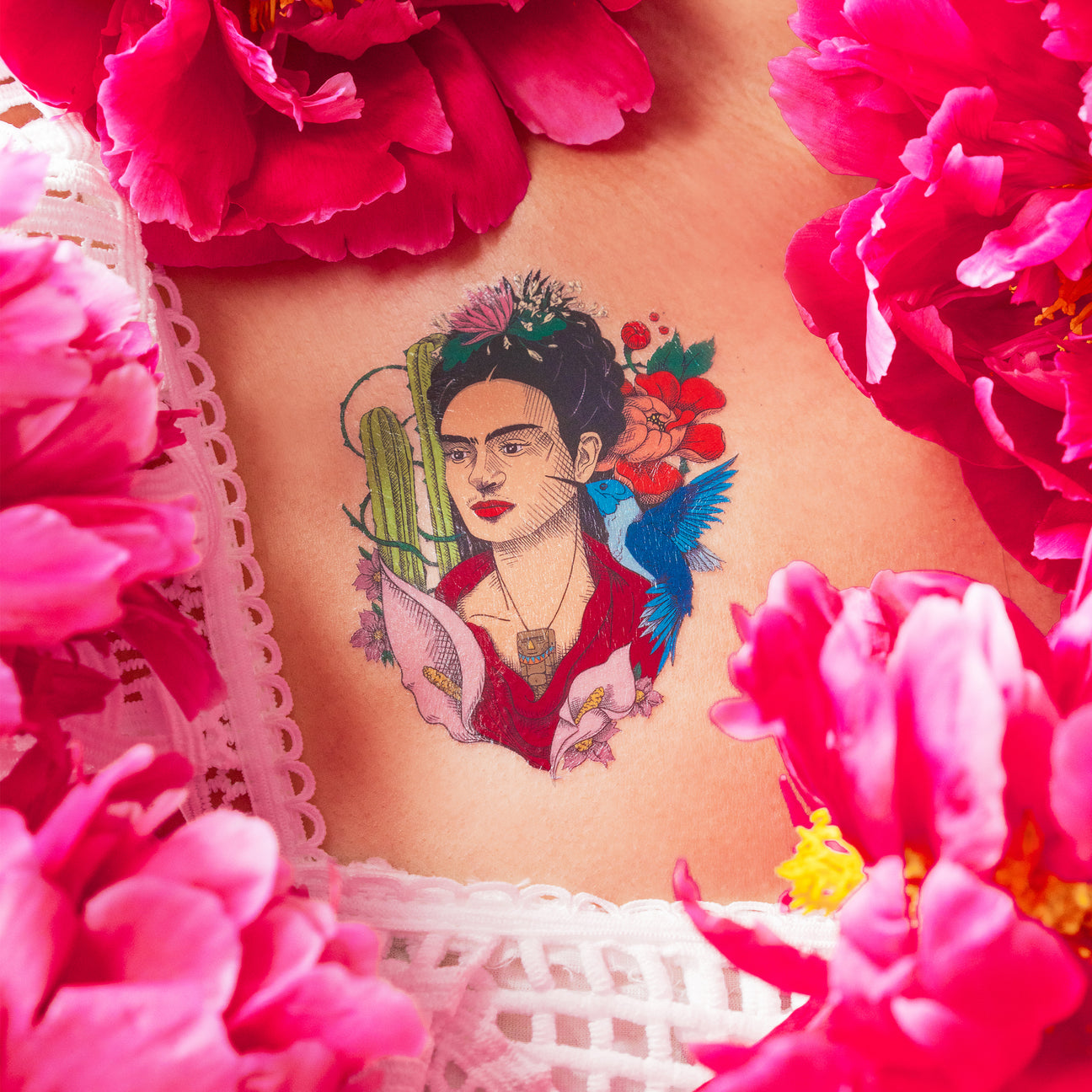 BOTANICAL FRIDA TATTOO PAIR (FK)