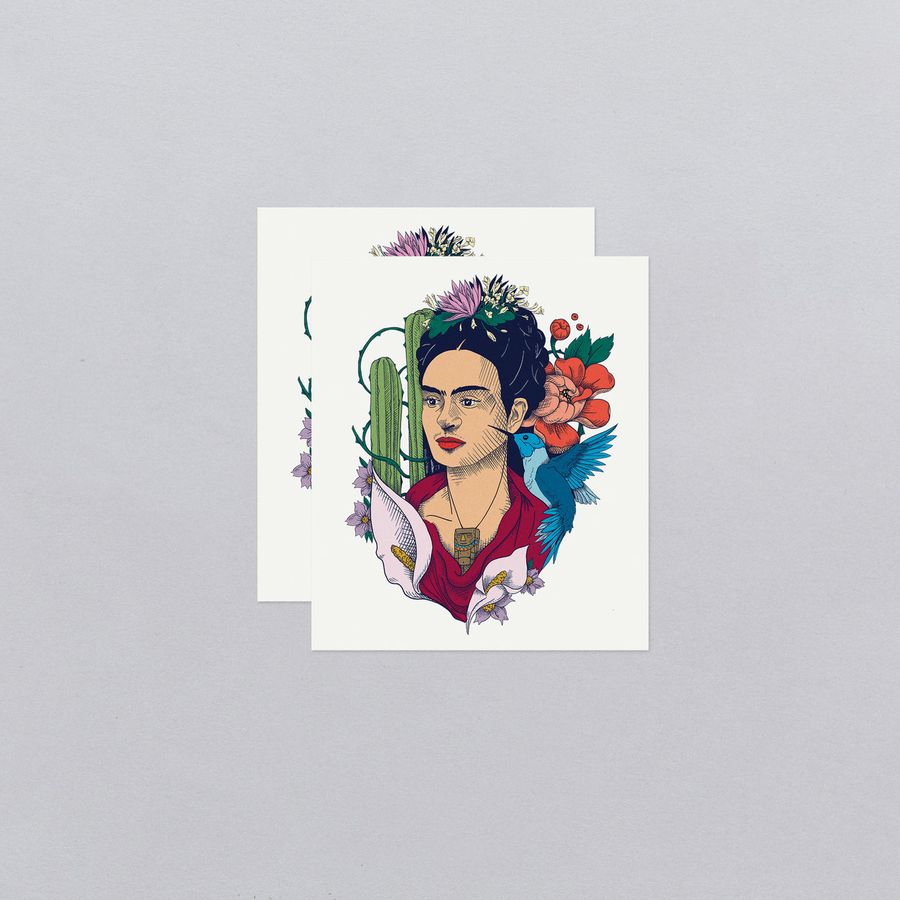 BOTANICAL FRIDA TATTOO PAIR (FK)