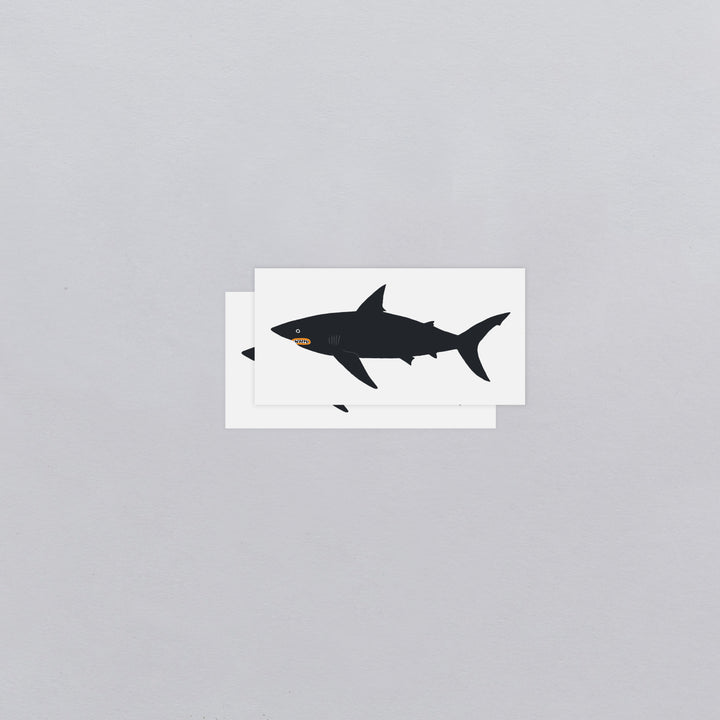 Dark Waters Swimming Shark Tattoo Pair