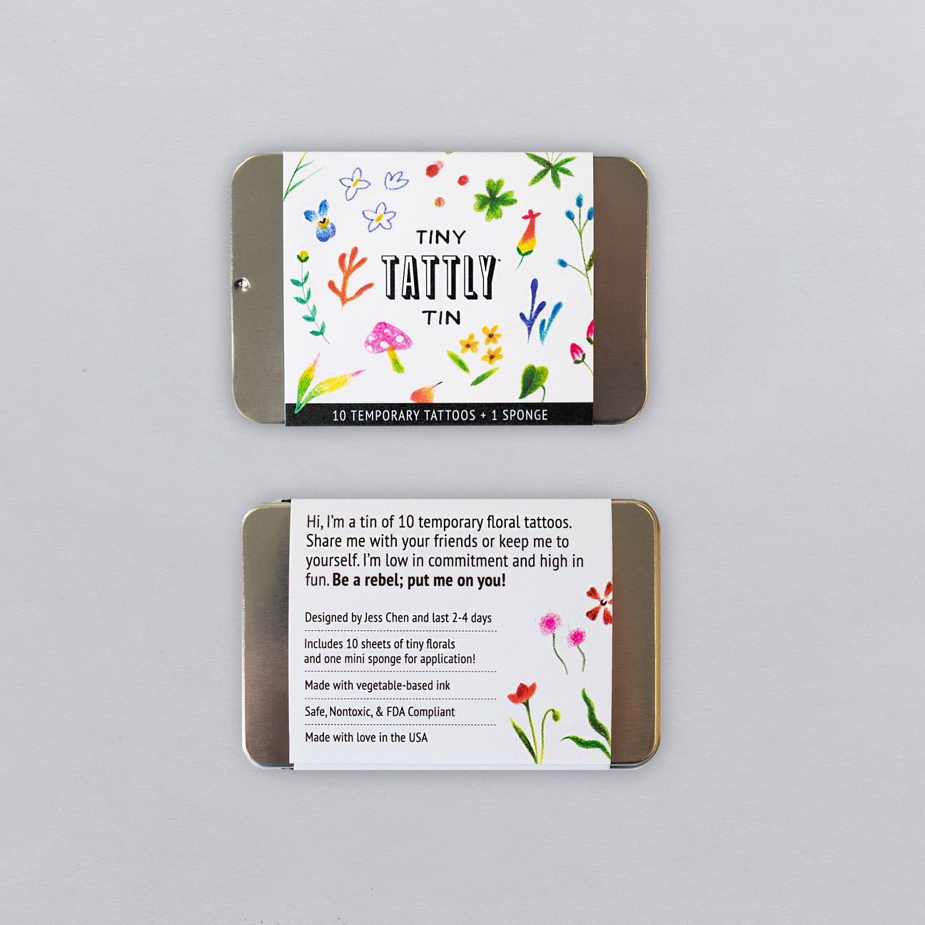TINY IMAGINARY GARDEN TATTOO TIN