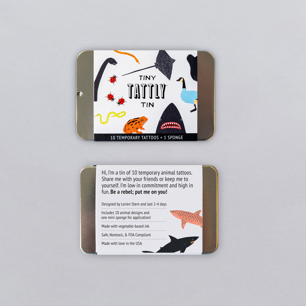 TINY ANIMAL TATTOO TIN
