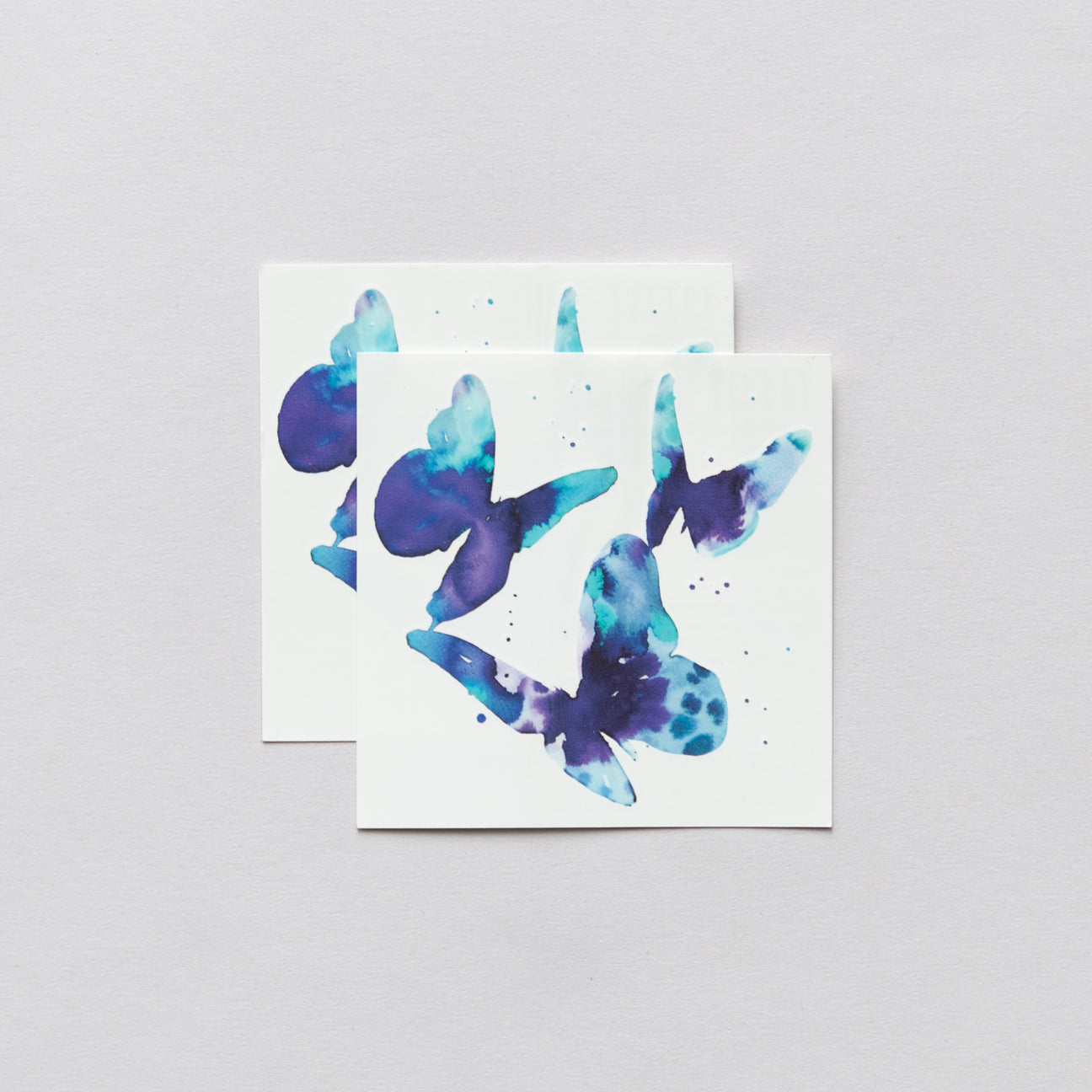 AQUA BUTTERFLIES TATTOO PAIR