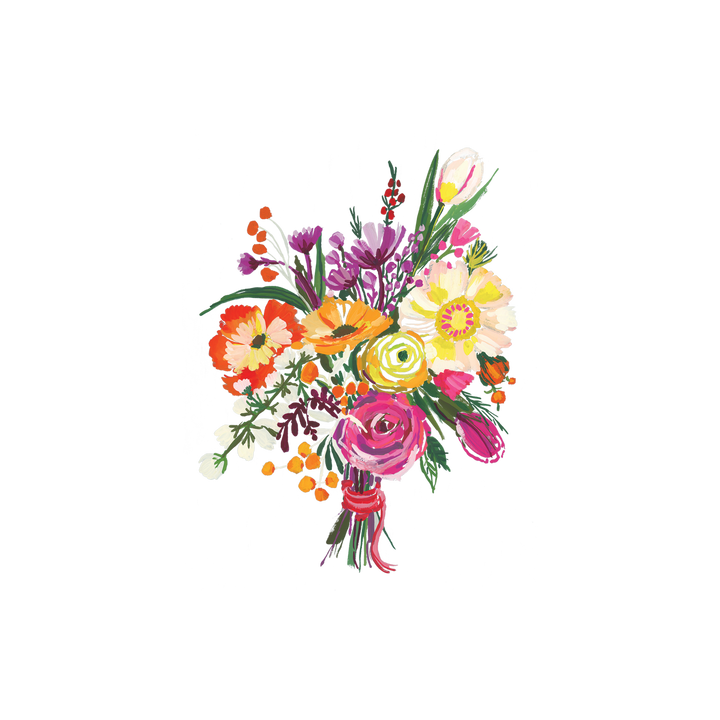 Blooming Bouquet Tattoo Pair