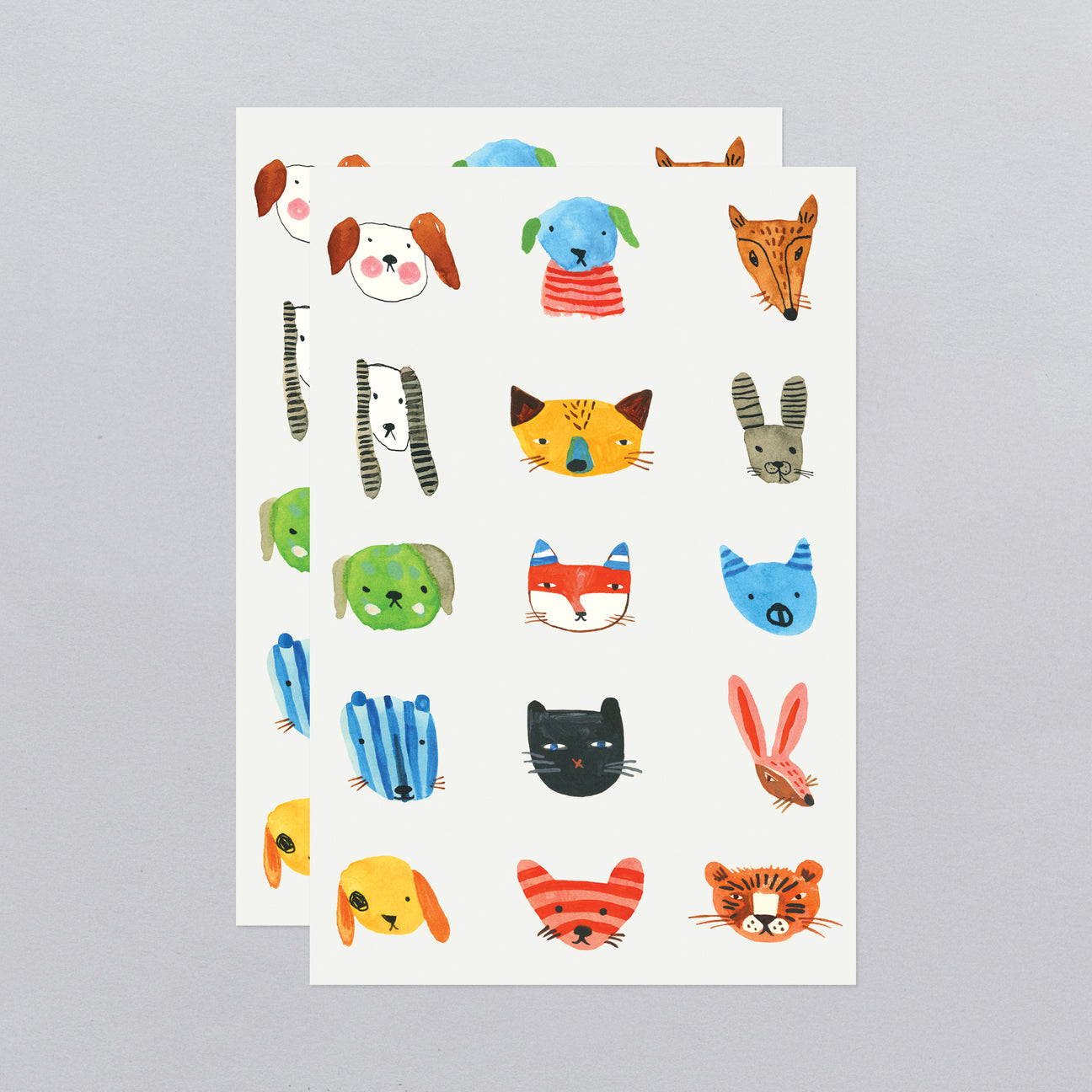 FUZZY FACES TATTOO SHEET