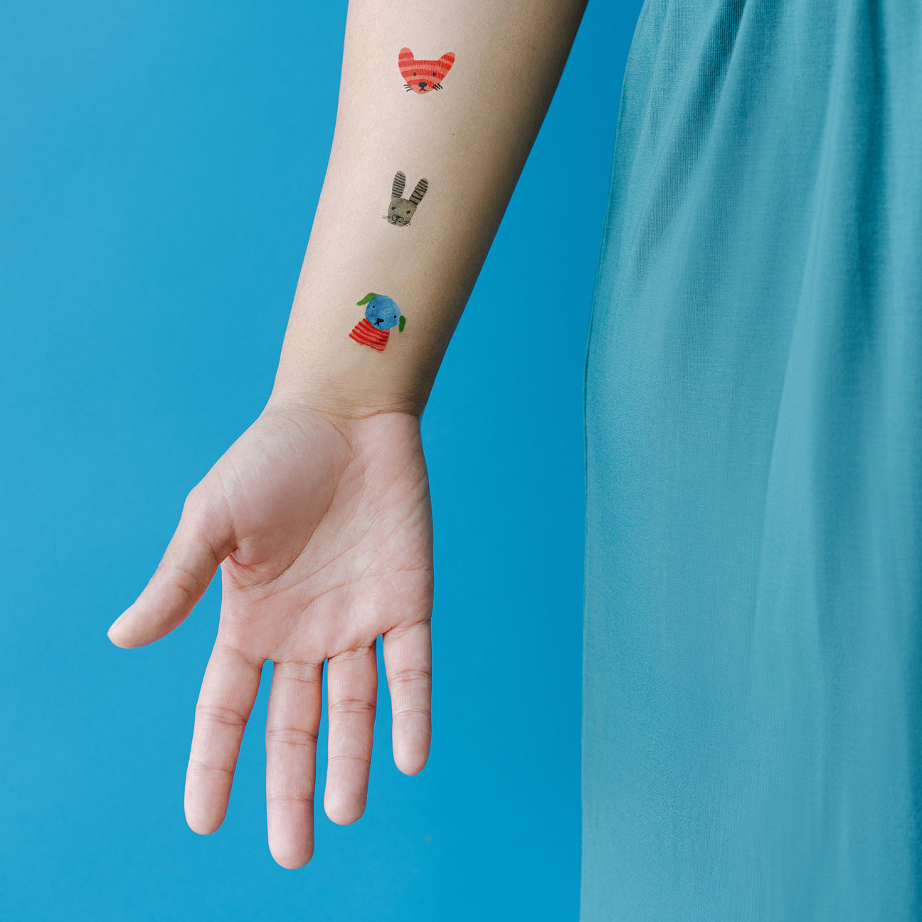 FUZZY FACES TATTOO SHEET