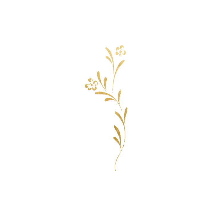 Gold Wildflower Tattoo Pair MTL