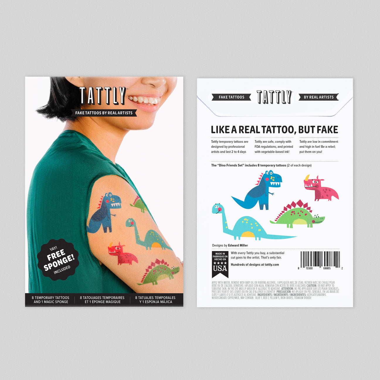 DINO FRIENDS TATTOO SET