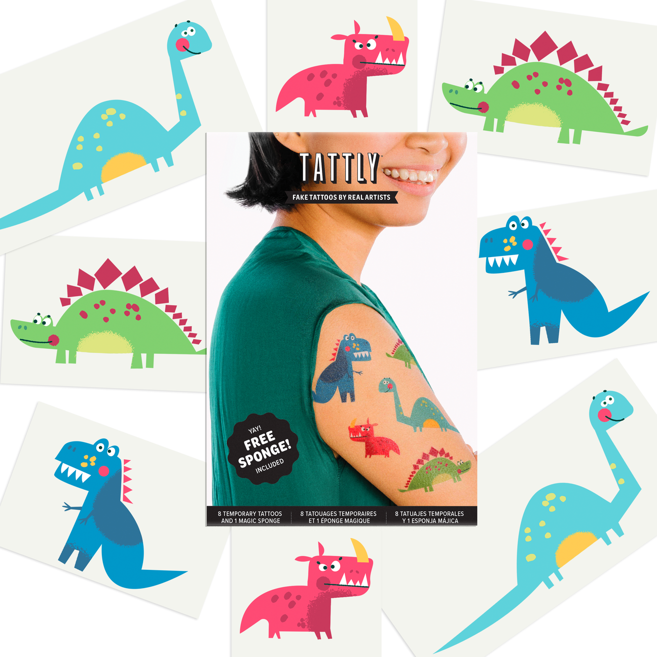 DINO FRIENDS TATTOO SET