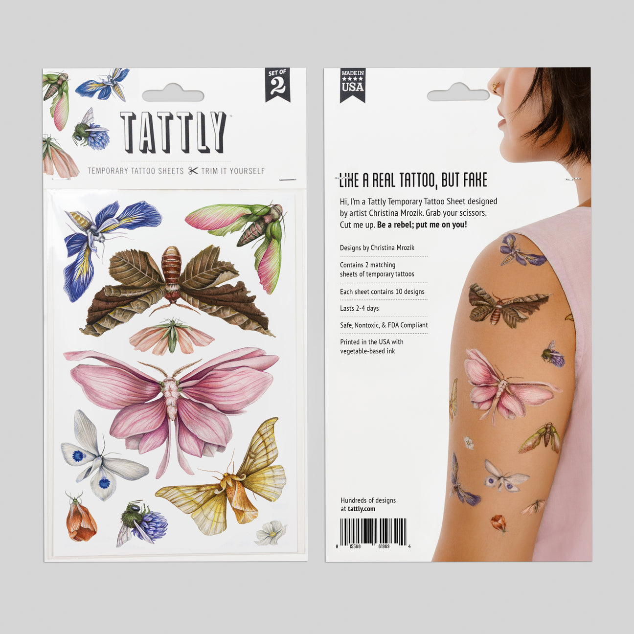 FLORAFLIES TATTOO SHEET
