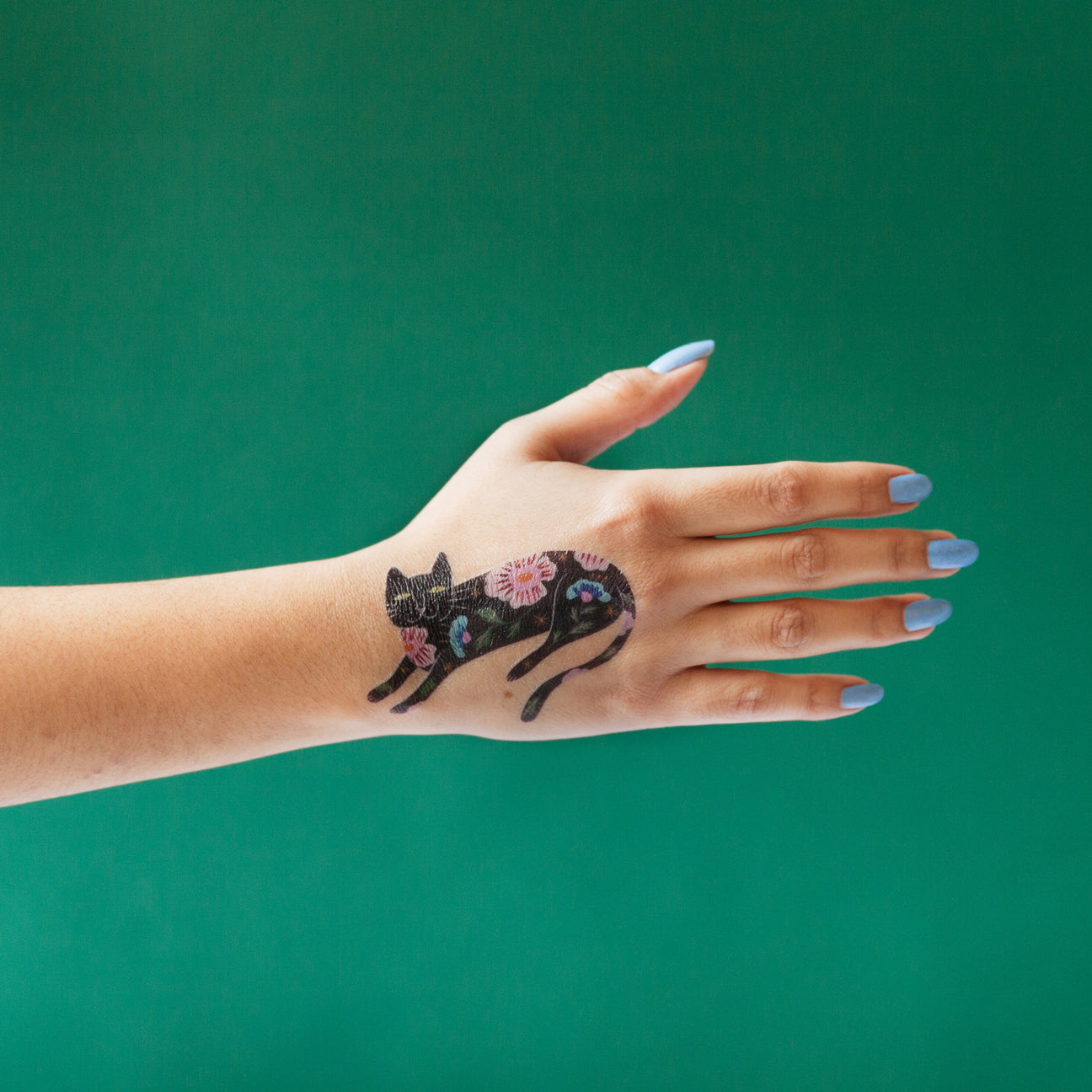 FLOWER CAT TATTOO PAIR