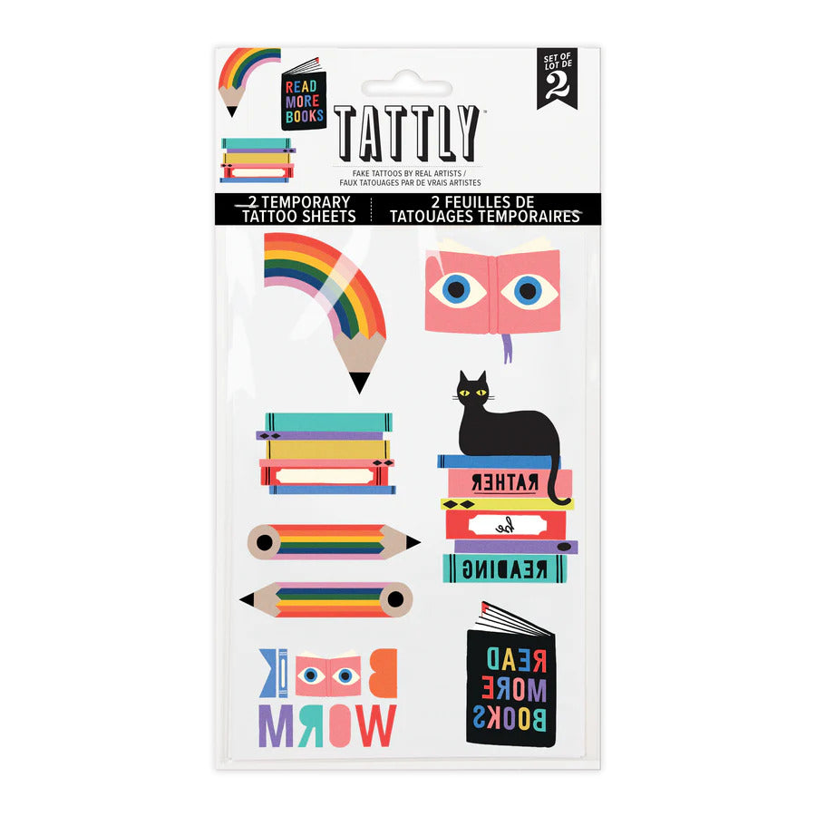 Bookworm Tattoo Sheet