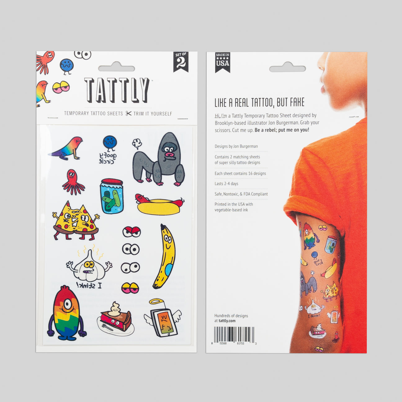 GOOFY DOODLES TATTOO SHEET