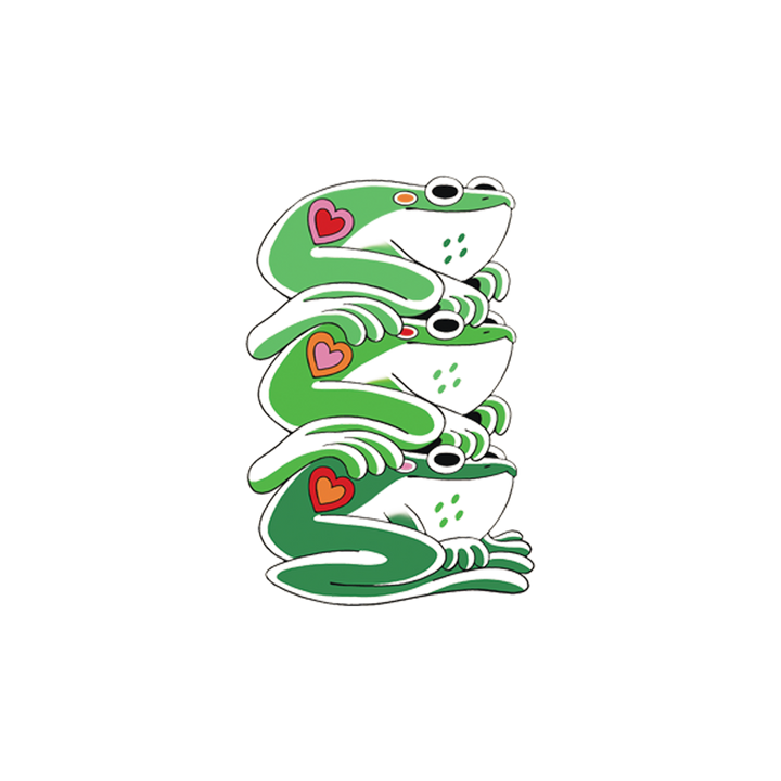 Frog Stack Tattoo Pair