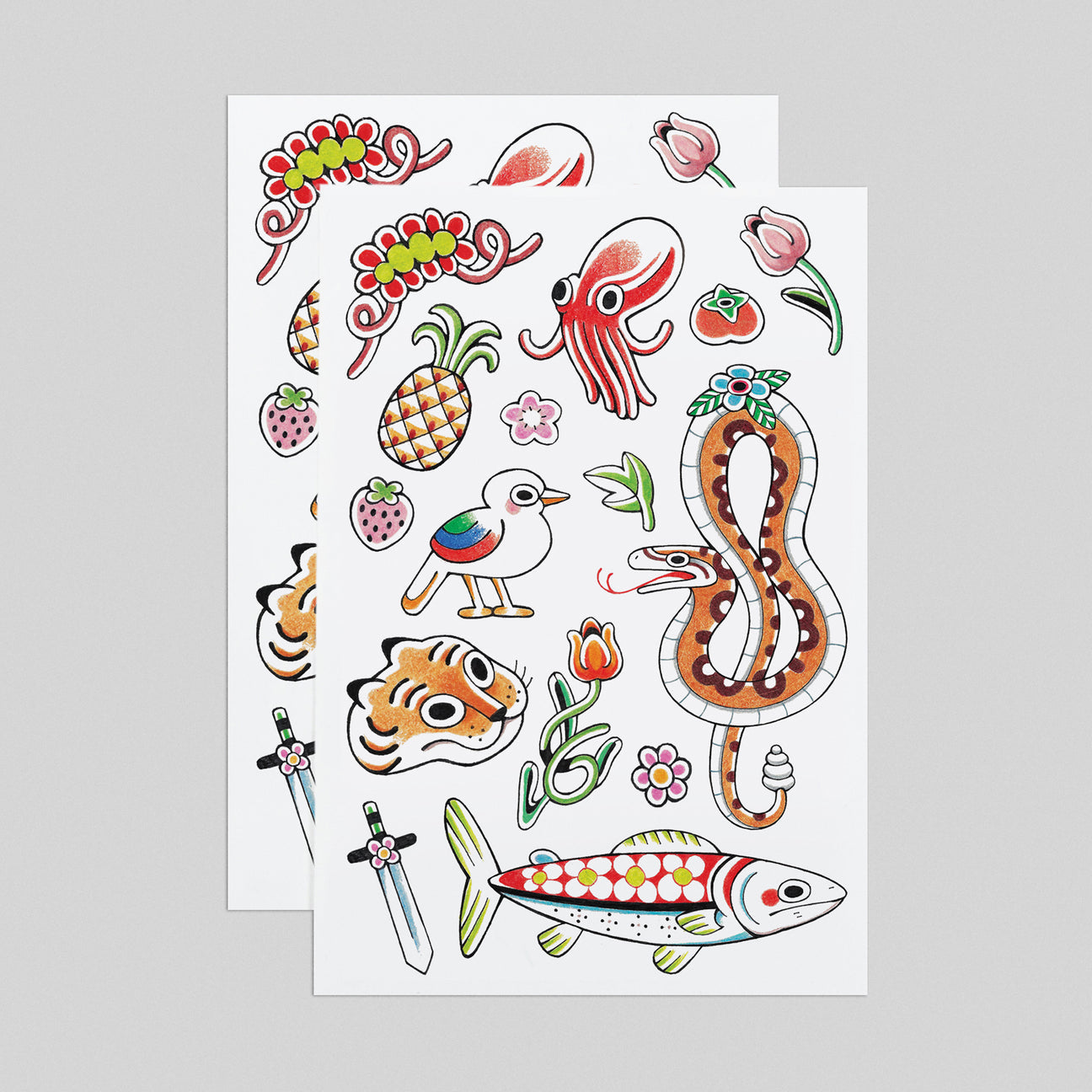MENAGERIE FLASH TATTOO SHEET