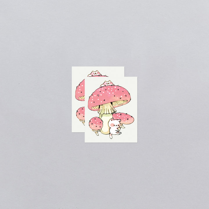 Shroom Kittens Tattoo Pair