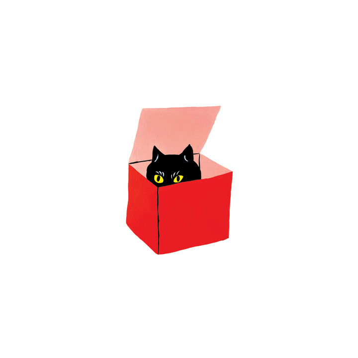 Cat in a Box Tattoo Pair