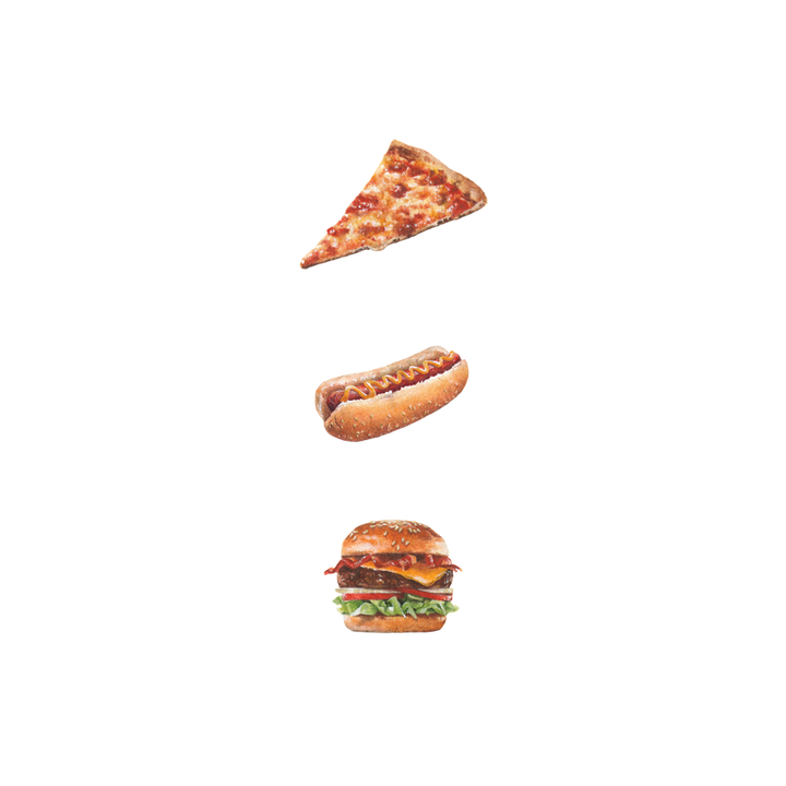 Junk Food Trio Tattoo Pair