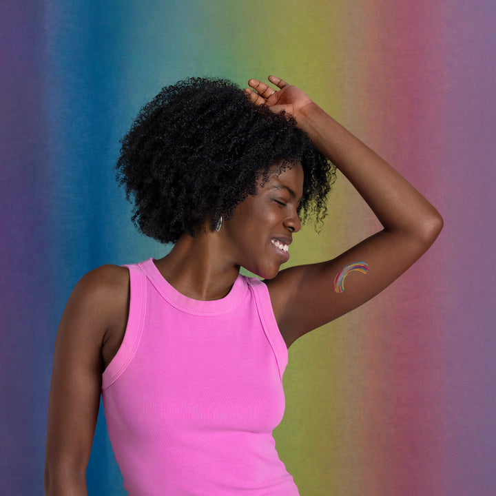 Glitter Rainbow Tattoo Pair