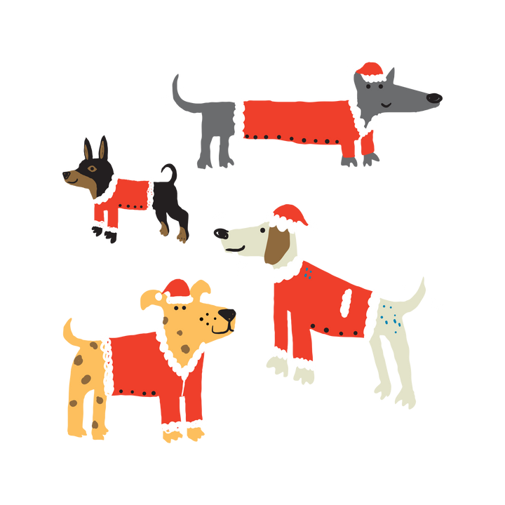 Holiday Hounds Tattoo Pair