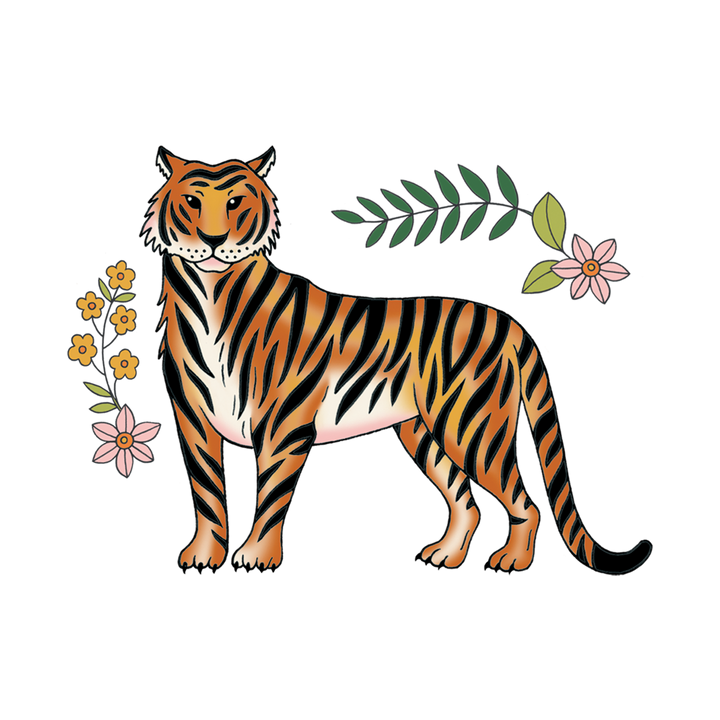 Regal Tiger Tattoo Pair