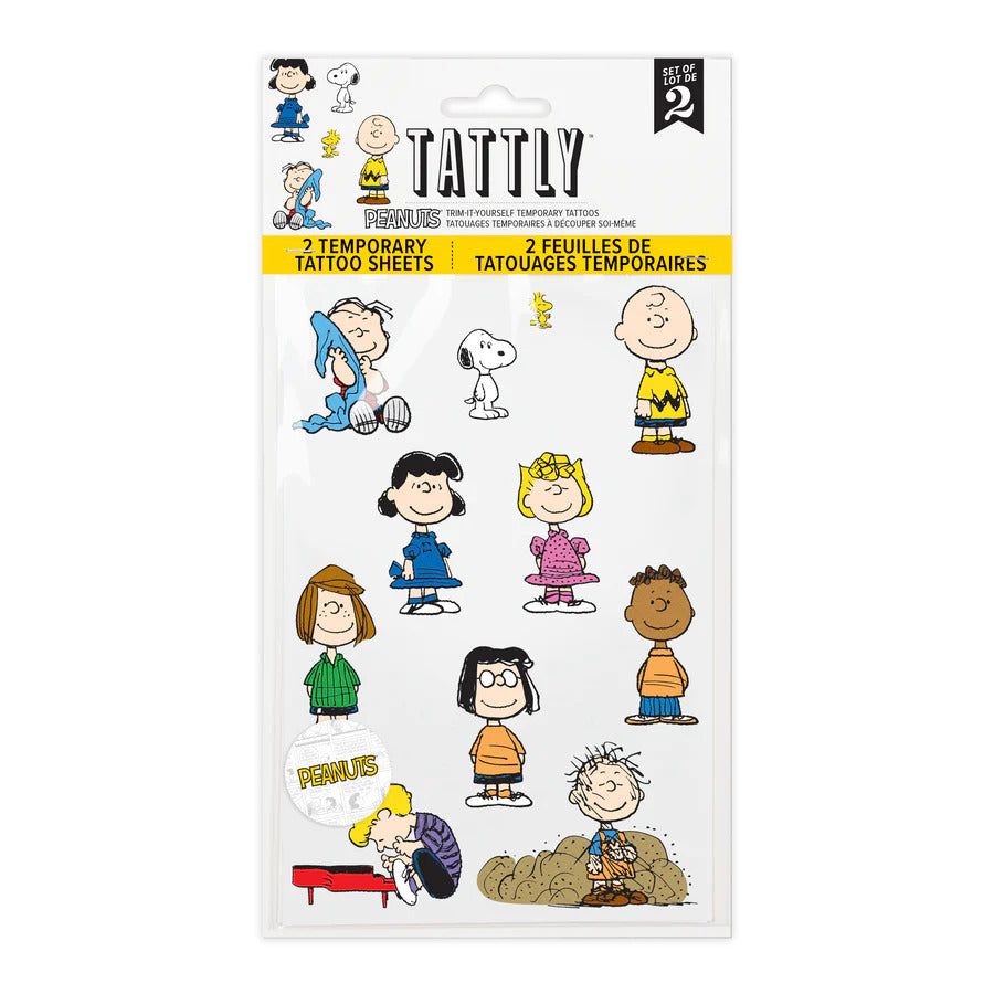 Peanuts Classic Character Tattoo Sheet