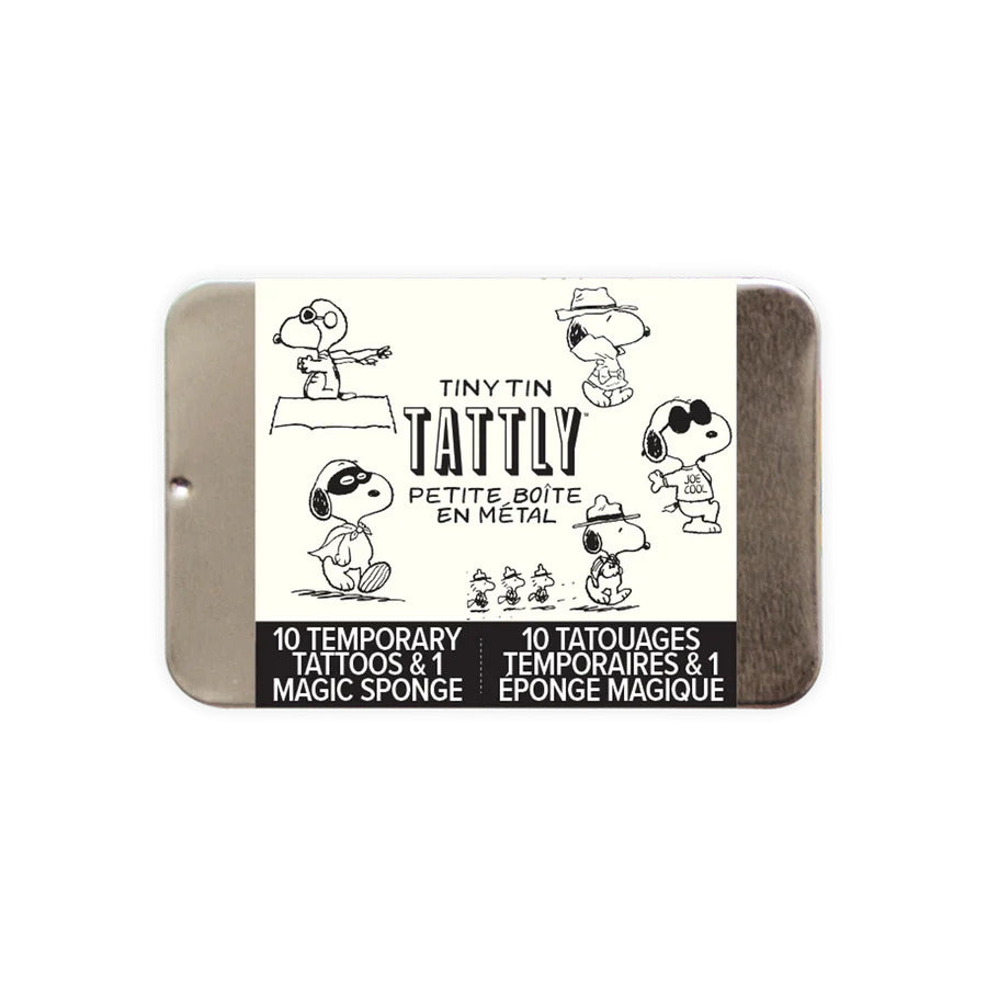 Many Faces of Snoopy Tattoo Tin