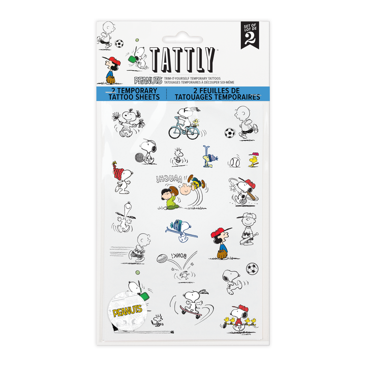 Peanuts Sports Tattoo Sheet