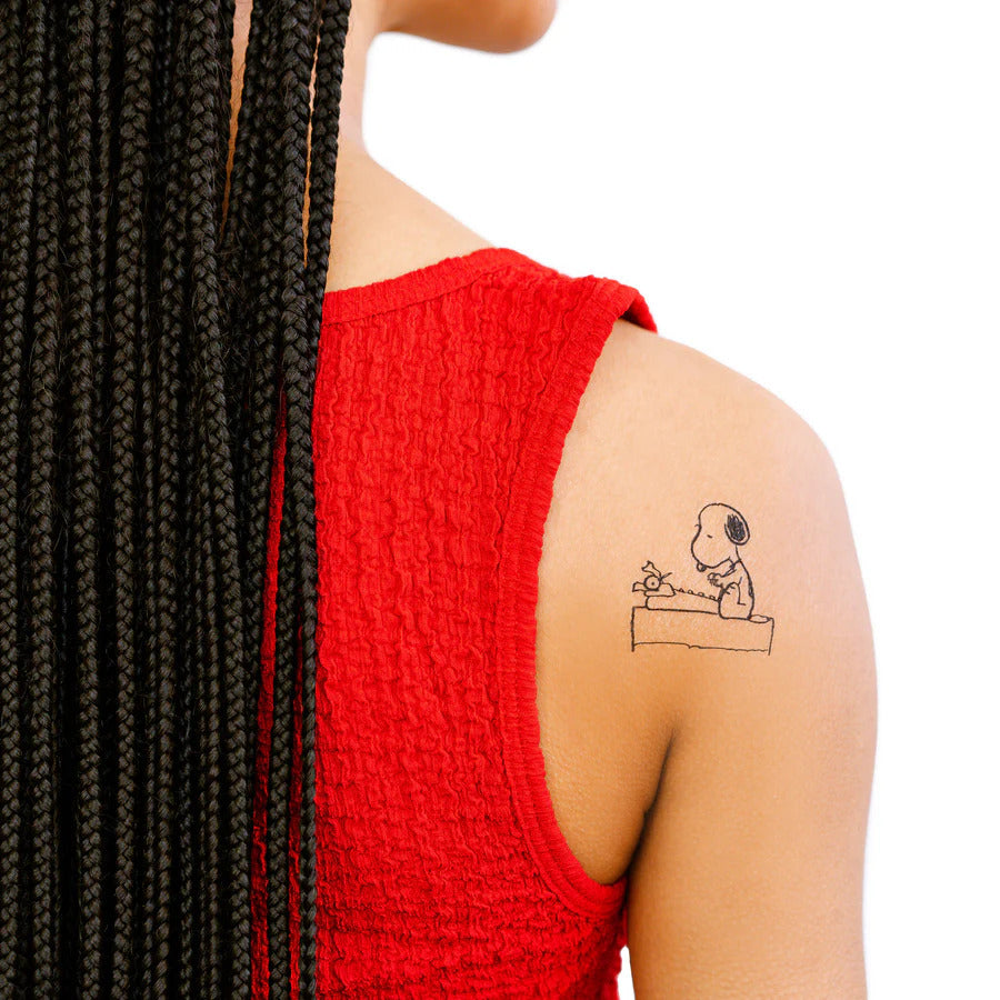 Snoopy Writer Tattoo Pair