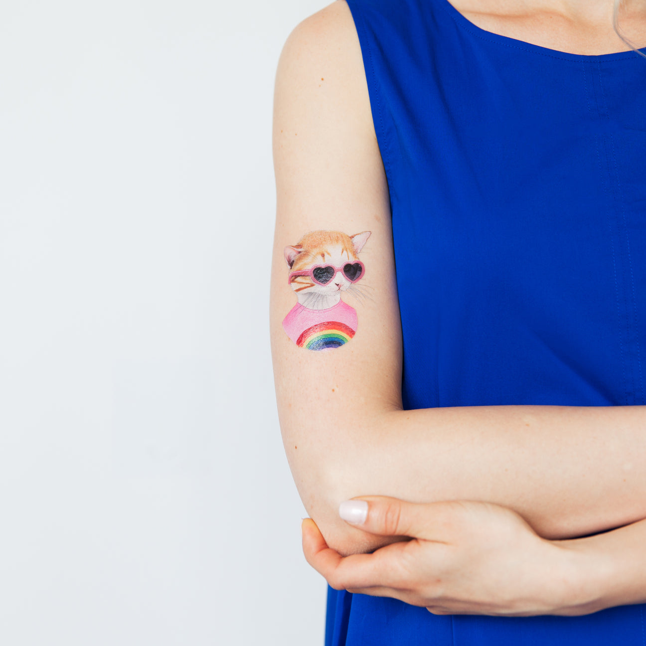 RAINBOW KITTEN TATTOO PAIR