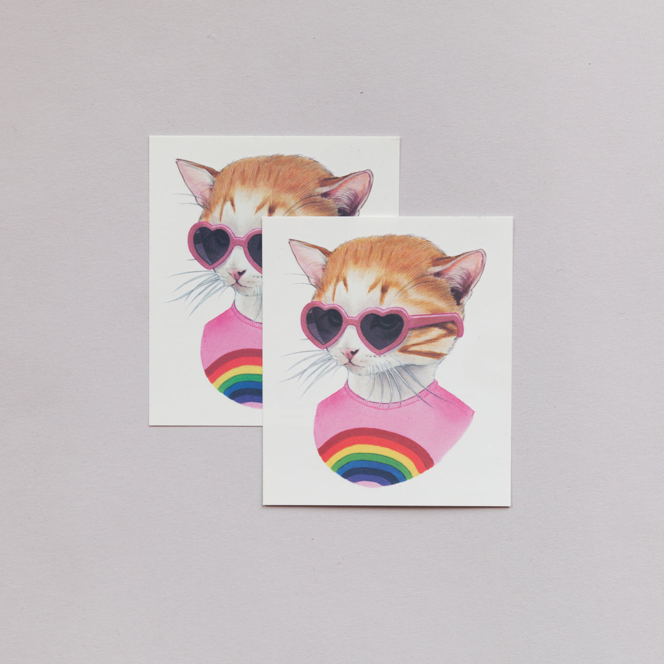 RAINBOW KITTEN TATTOO PAIR