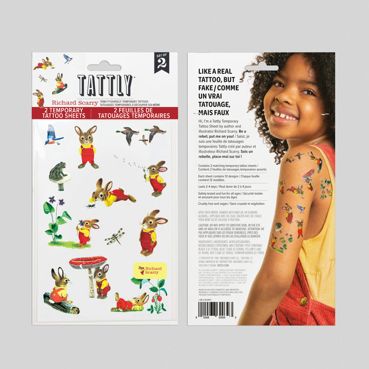 I am a Bunny Richard Scarry Tattoo Sheet