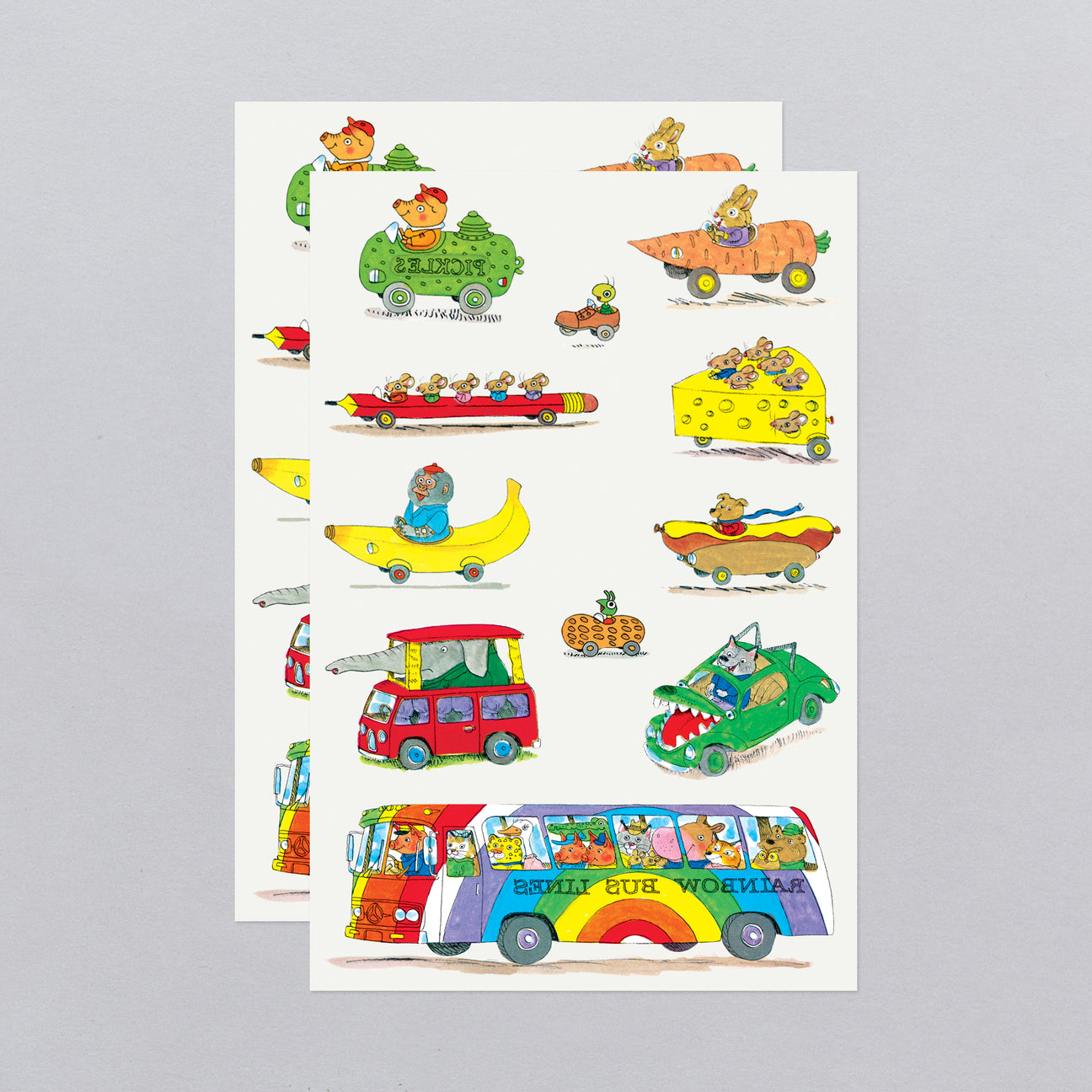 THINGS THAT GO RICHARD SCARRY TATTOO SHEET
