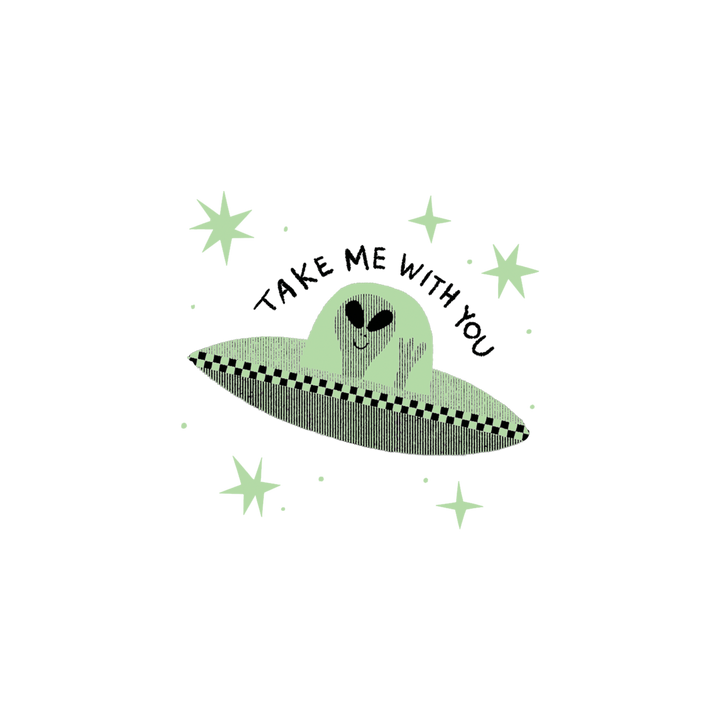 Take Me With You (Glow-in-the-Dark) Tattoo Pair