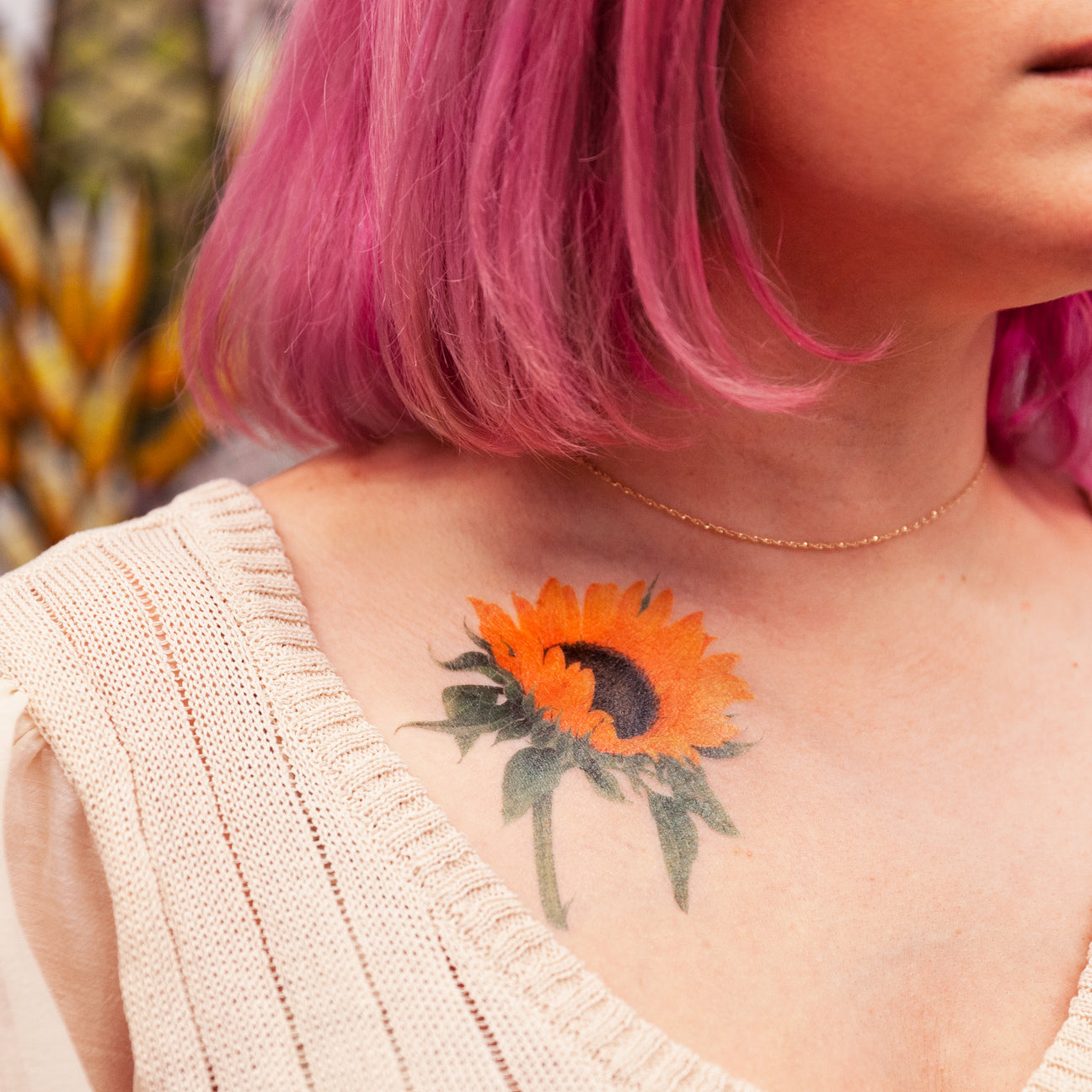 SUNFLOWER TATTOO PAIR